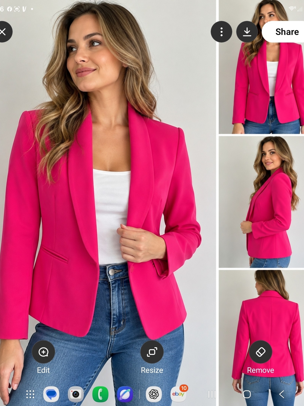 Women's Hot Pink Blazer Jacket